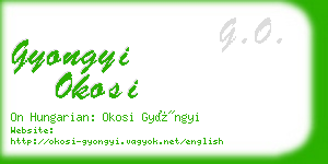 gyongyi okosi business card